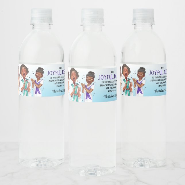 African American Singers Scripture Water Bottle Label (Bottles)