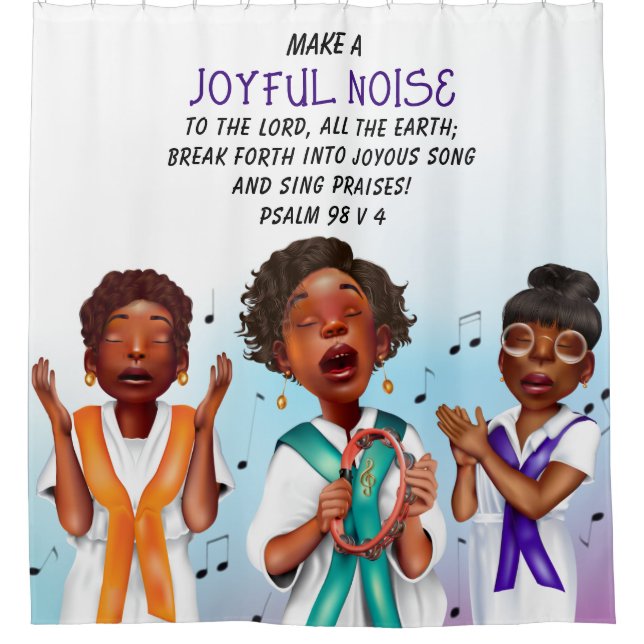 African American Singers Shower Curtain (Front)