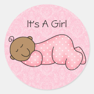 African American Sleeping Baby Sticker