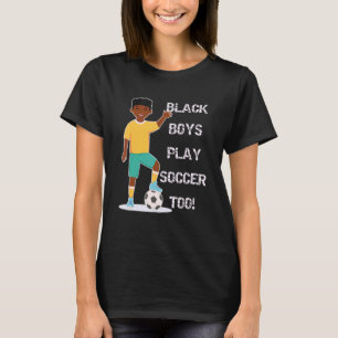 African American Soccer Player  Young Boy Kids T-Shirt