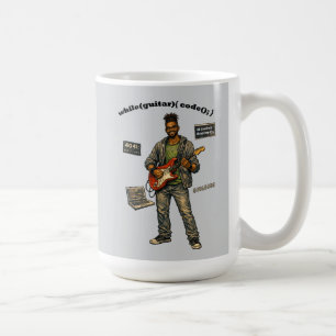 African American Software Engineer Guitar Player Coffee Mug