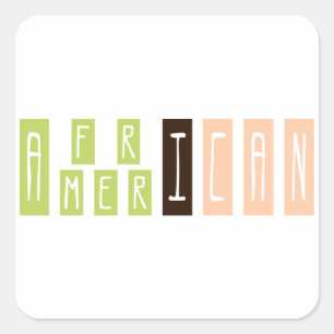 African American Square Sticker