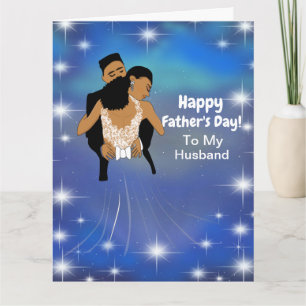 African American Starry Skies Husband Father's Day Card