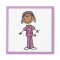 African American Stick Figure Nurse