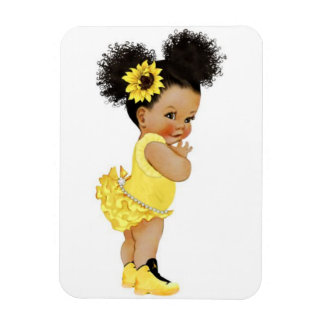 African american sunflower Photo Magnet