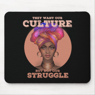 African American T For Women Black History Culture Mouse Pad