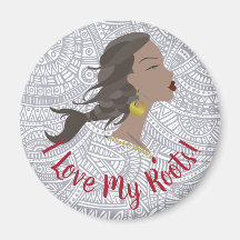 African American Texture Refrigerator Magnets