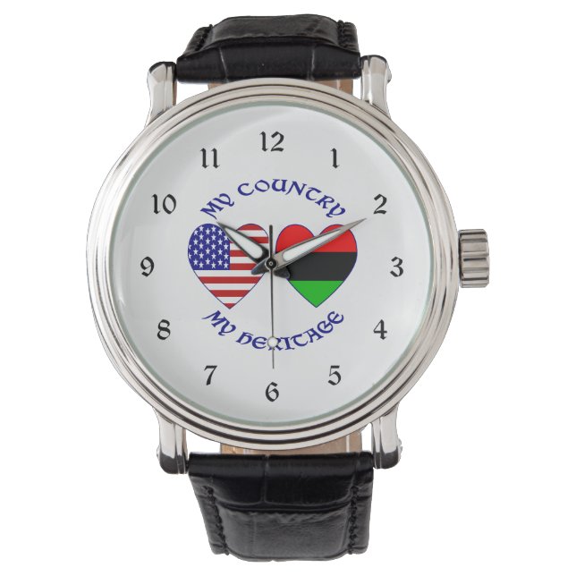African American USA My Country My Heritage Watch (Front)