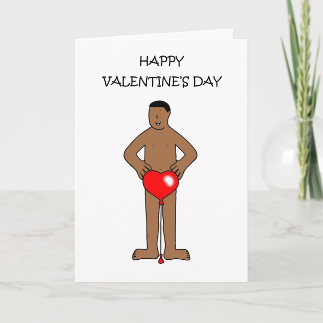 African American Valentine Male Humor Card (Front)