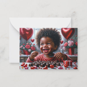 African American Valentine's Classroom Cards 