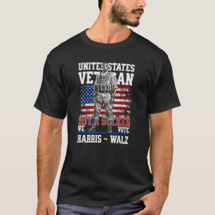 African American Veteran Harris Walz Election 2024 T-Shirt