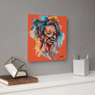 AFRICAN AMERICAN Wall Clock