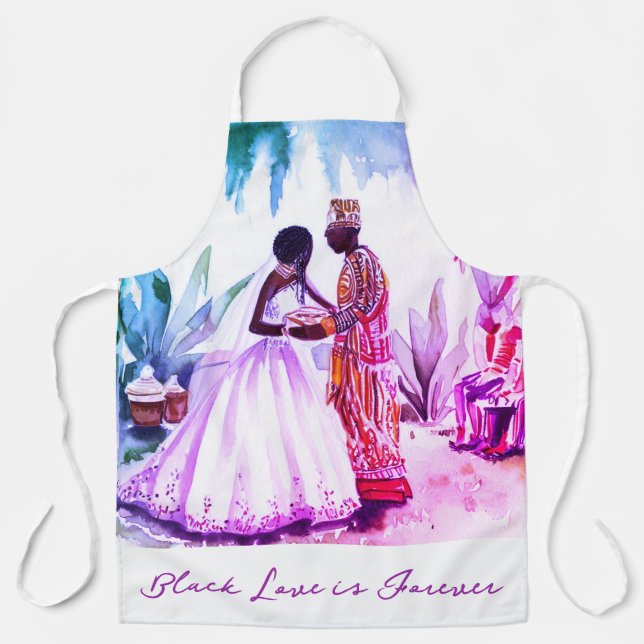 African American Wedding Apron (Front)