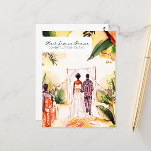 African American Wedding Postcard