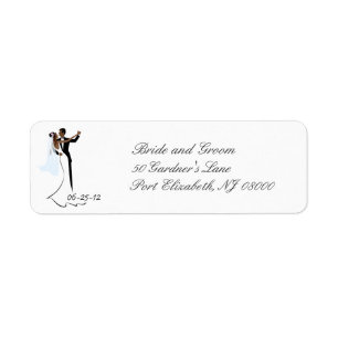 African-American Wedding Return Address Labels