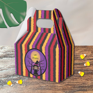 African American Witch Favour Box - Happy Hallowee