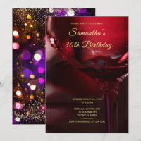 African American Woman Birthday Invitations