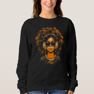African American Woman Black Girl Music Graffiti G Sweatshirt