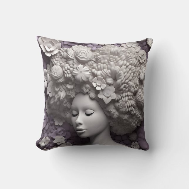 African American Woman Black Queen Melanin Poppin  Cushion (Front)