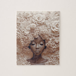 African American Woman Black Queen Melanin Poppin Jigsaw Puzzle