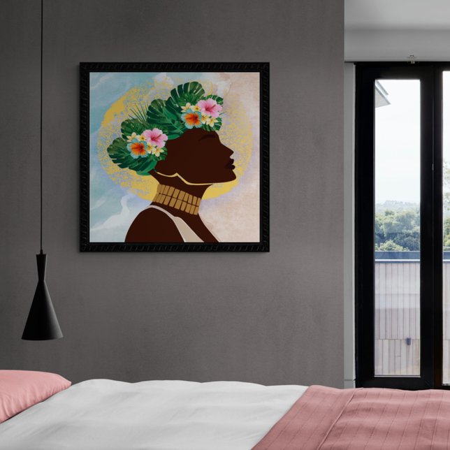 African American Woman Floral Crown Poster (Creator Uploaded)