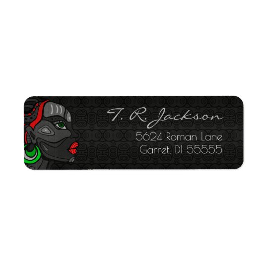 African American Woman for Kwanzaa Return Address Label