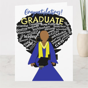 African American Woman Grad Graduation Card