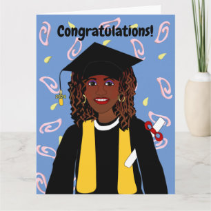 African American Woman Grad Graduation Card