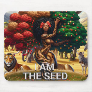 African American Woman inspirational Quote office Mouse Pad