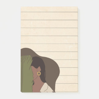 African American Woman Lifestyle Lined Sticky Post-it Notes