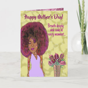 African American Woman Mother's Day Card