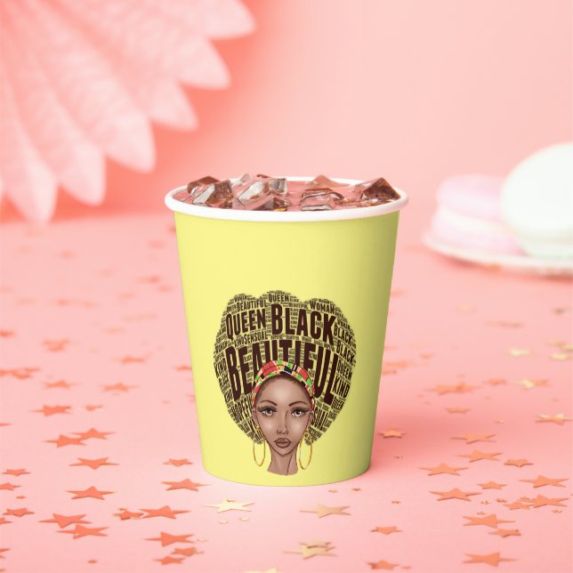 African American Woman Paper Cups (Insitu)