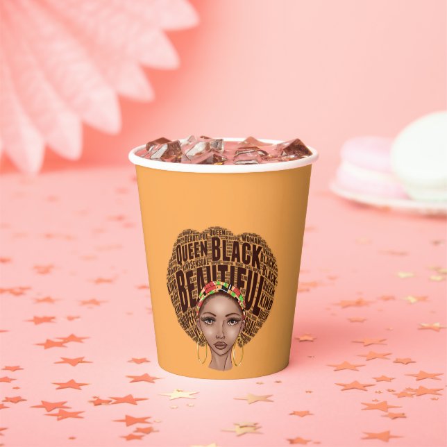 African American Woman Paper Cups (Insitu)