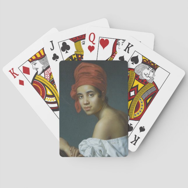 African American Woman Playing Cards (Back)