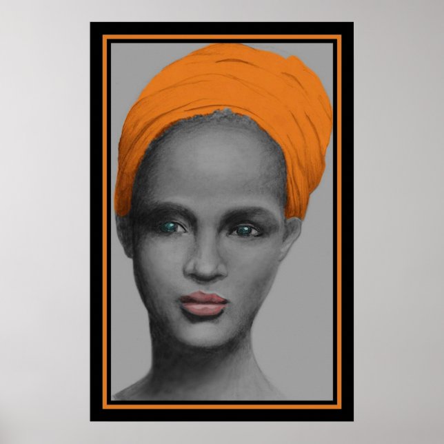 African American Woman Portrait Poster (Front)