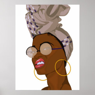 African American Woman Portrait Poster