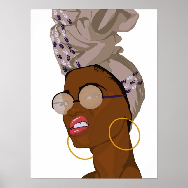 African American Woman Portrait Poster (Front)