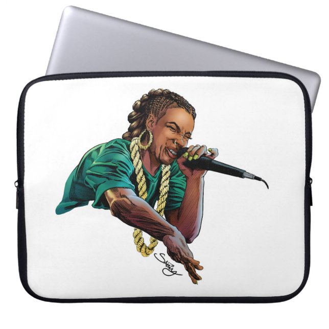 African American Woman rapper Electronics Bag (Front)