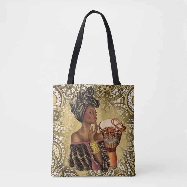 African American Woman Tote Bag (Front)