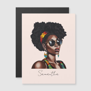 African American Woman with Chic Sunglasses