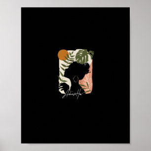 african american women&# 9;s graphic natural with  poster