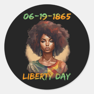 - African American Women Independence Day Classic Round Sticker