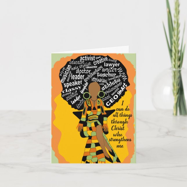 African American Women Inspirational Birthday Card (Front)