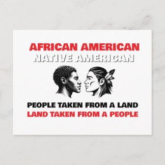 African Americans and Native Americans Postcard