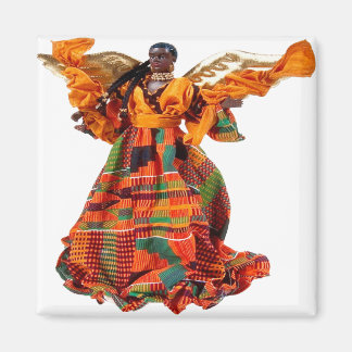 African Angel in Orange Magnet