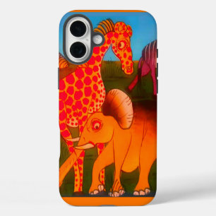 African Animal Art Print iPhone 16 Plus Case