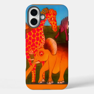 African Animal Art Print iPhone 16 Plus Case