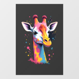 African animal art The colourful giraffe for funny