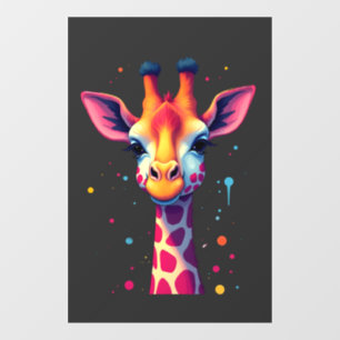 African animal art The colourful giraffe for funny