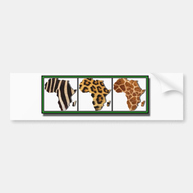 African Animal Collage2 Bumper Sticker (Front)